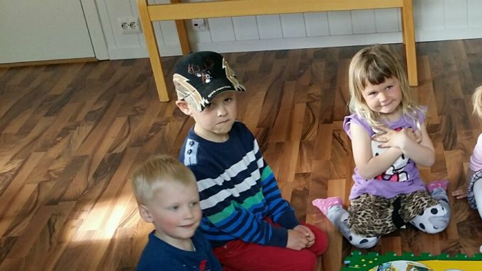 Søndagsskolebarna på våravslutning 26.4.2015